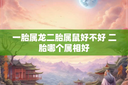 一胎属龙二胎属鼠好不好 二胎哪个属相好