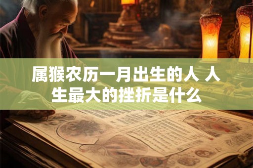 属猴农历一月出生的人 人生最大的挫折是什么