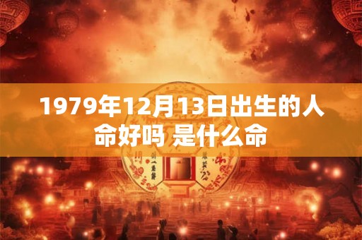 1979年12月13日出生的人命好吗 是什么命