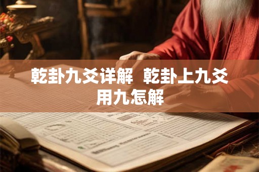 乾卦九爻详解  乾卦上九爻用九怎解