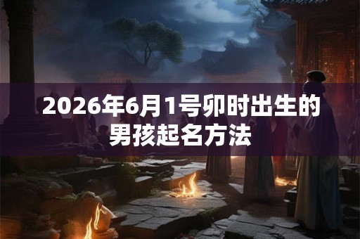 2026年6月1号卯时出生的男孩起名方法