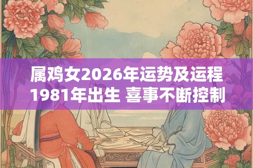 属鸡女2026年运势及运程1981年出生 喜事不断控制欲望 属鸡女2026年运势及运程1981年出生 喜事不断控制欲望