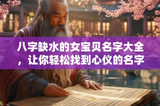 八字缺水的女宝贝名字大全，让你轻松找到心仪的名字！