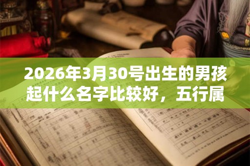 2026年3月30号出生的男孩起什么名字比较好，五行属什么