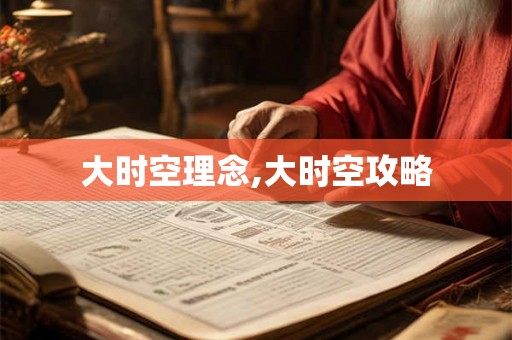 大时空理念,大时空攻略 大时空理念,大时空攻略