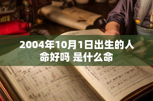 2004年10月1日出生的人命好吗 是什么命