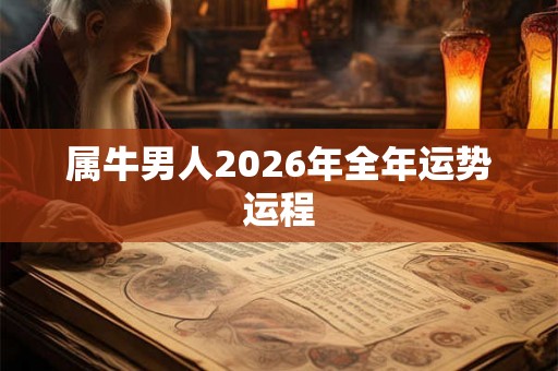 属牛男人2026年全年运势运程