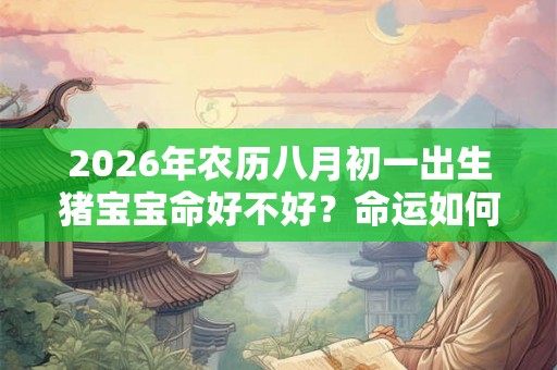 2026年农历八月初一出生猪宝宝命好不好？命运如何？