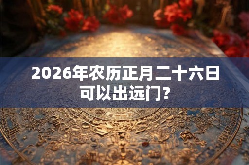 2026年农历正月二十六日可以出远门? 2026年农历正月二十六日可以出远门?
