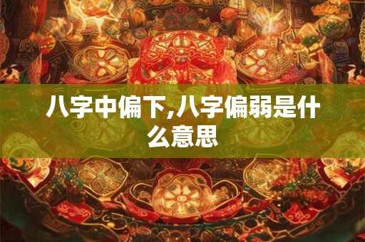 八字中偏下,八字偏弱是什么意思