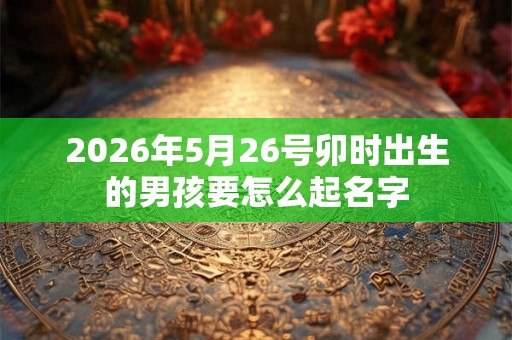 2026年5月26号卯时出生的男孩要怎么起名字 2026年5月26号卯时出生的男孩要怎么起名字