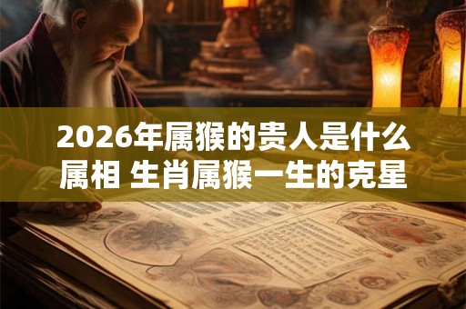 2026年属猴的贵人是什么属相 生肖属猴一生的克星是谁 2026年属猴的贵人是什么属相 生肖属猴一生的克星是谁