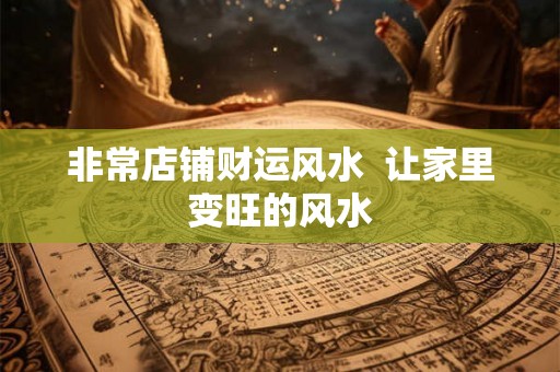 非常店铺财运风水  让家里变旺的风水
