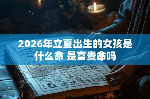 2026年立夏出生的女孩是什么命 是富贵命吗