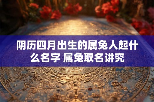 阴历四月出生的属兔人起什么名字 属兔取名讲究