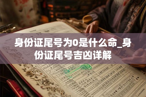 身份证尾号为0是什么命_身份证尾号吉凶详解