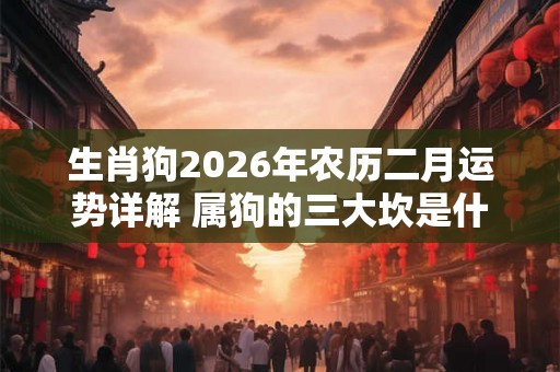 生肖狗2026年农历二月运势详解 属狗的三大坎是什么