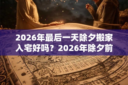2026年最后一天除夕搬家入宅好吗？2026年除夕前后搬家吉日