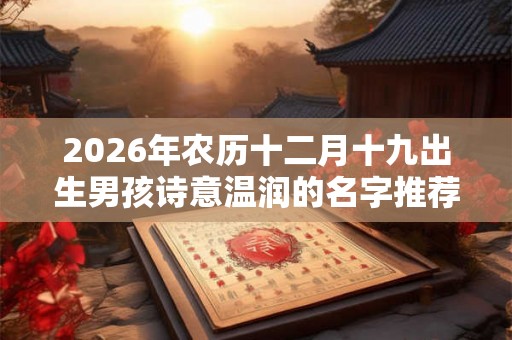 2026年农历十二月十九出生男孩诗意温润的名字推荐