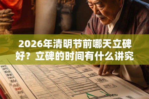 2026年清明节前哪天立碑好？立碑的时间有什么讲究？