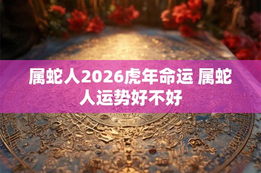 属蛇人2026虎年命运 属蛇人运势好不好
