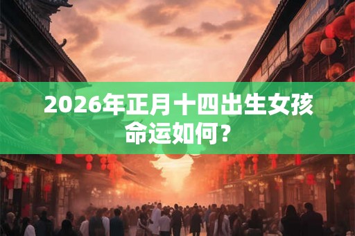 2026年正月十四出生女孩命运如何? 2026年正月十四出生女孩命运如何?
