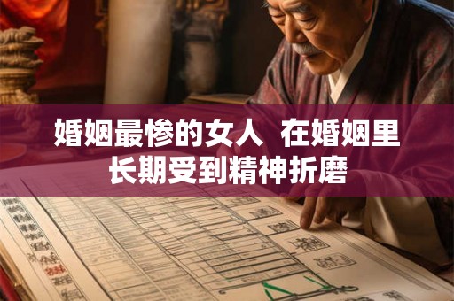 婚姻最惨的女人  在婚姻里长期受到精神折磨