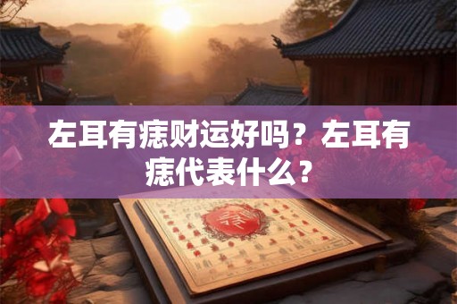 左耳有痣财运好吗?左耳有痣代表什么? 左耳有痣财运好吗?左耳有痣代表什么?