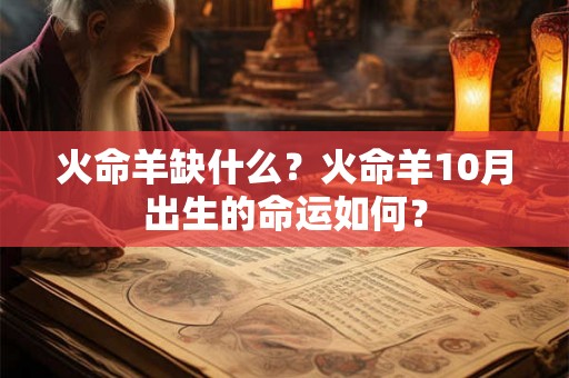 火命羊缺什么？火命羊10月出生的命运如何？