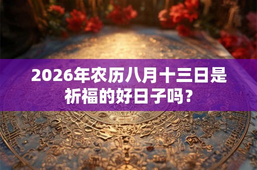 2026年农历八月十三日是祈福的好日子吗？