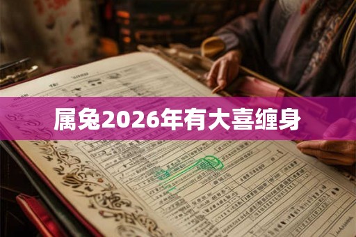 属兔2026年有大喜缠身