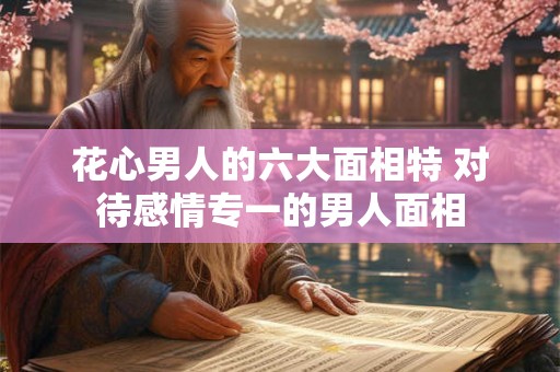 花心男人的六大面相特 对待感情专一的男人面相