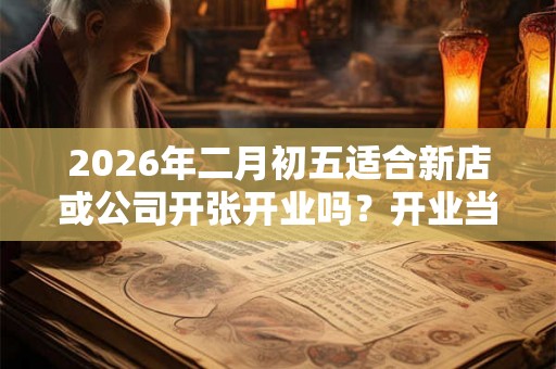 2026年二月初五适合新店或公司开张开业吗？开业当天有什么讲究吗？
