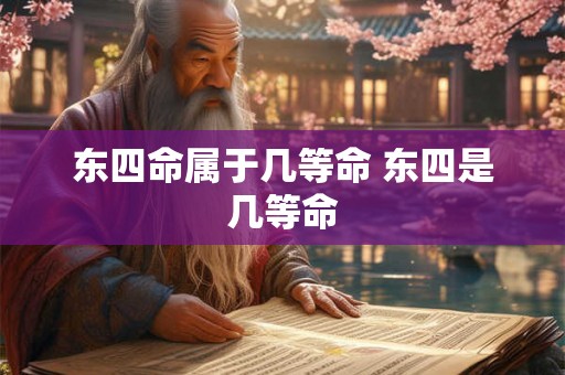 东四命属于几等命 东四是几等命