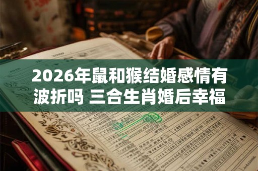 2026年鼠和猴结婚感情有波折吗 三合生肖婚后幸福