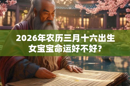 2026年农历三月十六出生女宝宝命运好不好? 2026年农历三月十六出生女宝宝命运好不好?