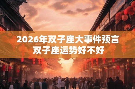 2026年双子座大事件预言 双子座运势好不好 2026年双子座大事件预言 双子座运势好不好