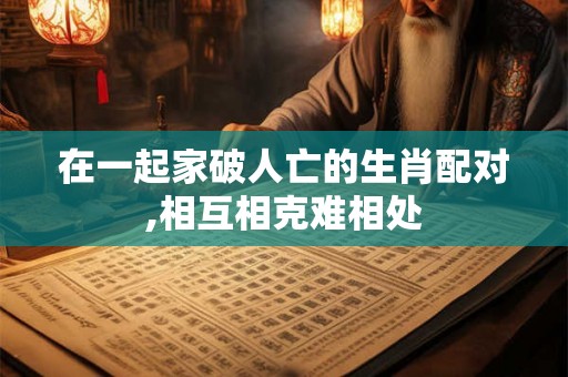 在一起家破人亡的生肖配对,相互相克难相处
