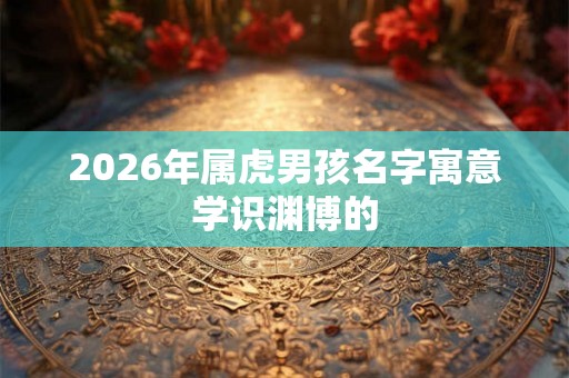 2026年属虎男孩名字寓意学识渊博的