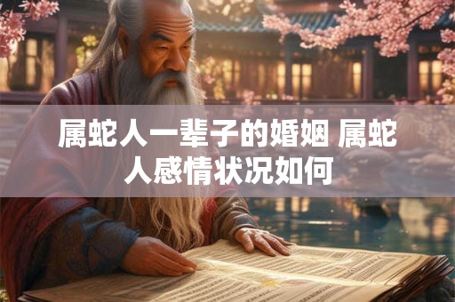属蛇人一辈子的婚姻 属蛇人感情状况如何