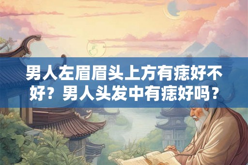 男人左眉眉头上方有痣好不好？男人头发中有痣好吗？