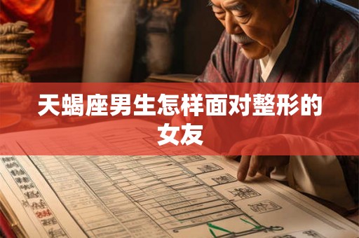 天蝎座男生怎样面对整形的女友