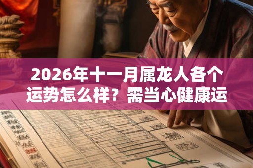 2026年十一月属龙人各个运势怎么样？需当心健康运势