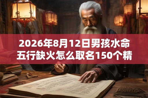 2026年8月12日男孩水命五行缺火怎么取名150个精选
