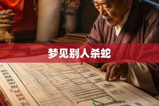 梦见别人杀蛇