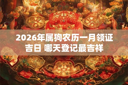 2026年属狗农历一月领证吉日 哪天登记最吉祥