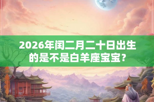 2026年闰二月二十日出生的是不是白羊座宝宝？