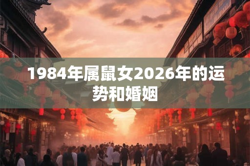 1984年属鼠女2026年的运势和婚姻
