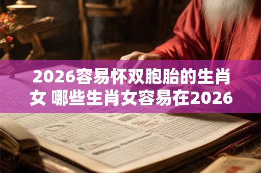 2026容易怀双胞胎的生肖女 哪些生肖女容易在2026年怀双胞胎