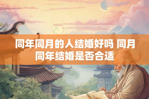 同年同月的人结婚好吗 同月同年结婚是否合适